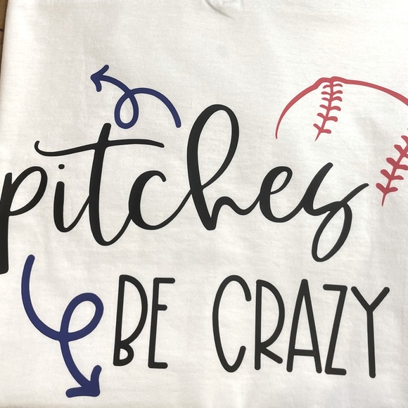 Large V-neck tshirt “pitches crazy” - Picture 3 of 3